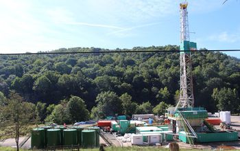An unconventional shale gas well in West Virginia.